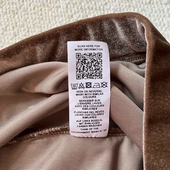 ASOS Design Curve velvet flares in mink • Size 18 • gold brown casual pants - Picture 10 of 12